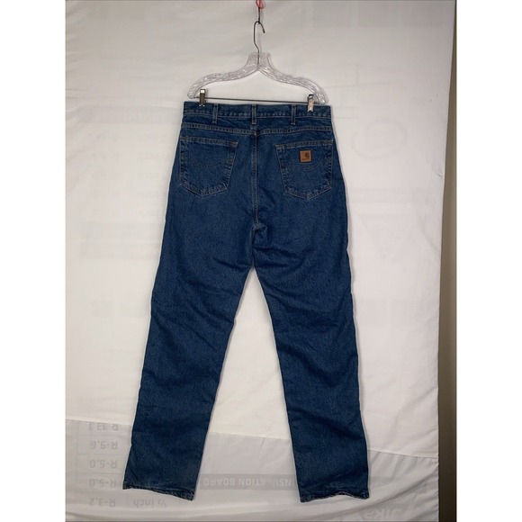 Carhartt Men's 34x36 New Insulated Lined Jeans Workwear Heavy 100% Cotton $189 - Picture 3 of 6